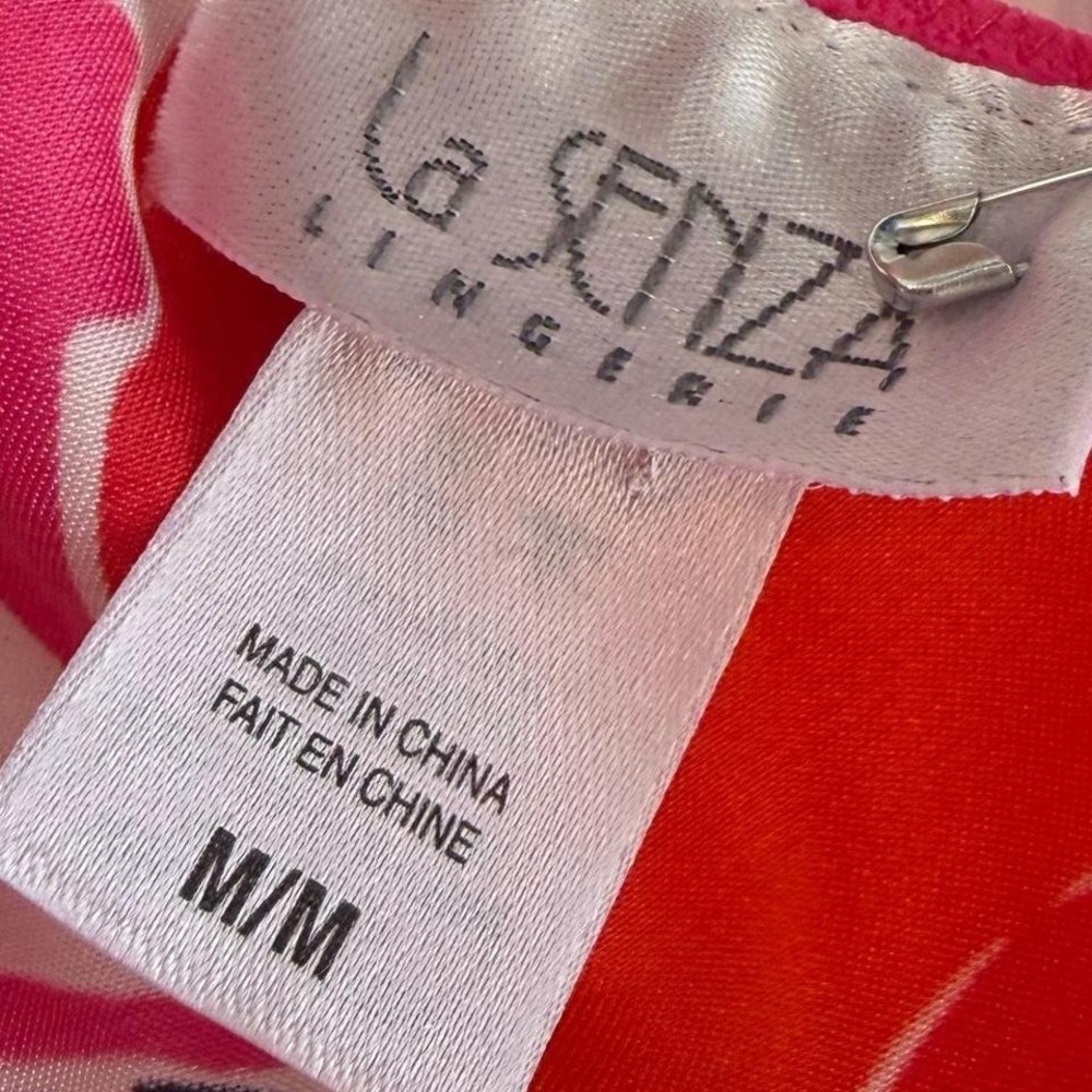 Y2K 2000s la Senza pink floral cami tank with lace - Picture 4 of 4